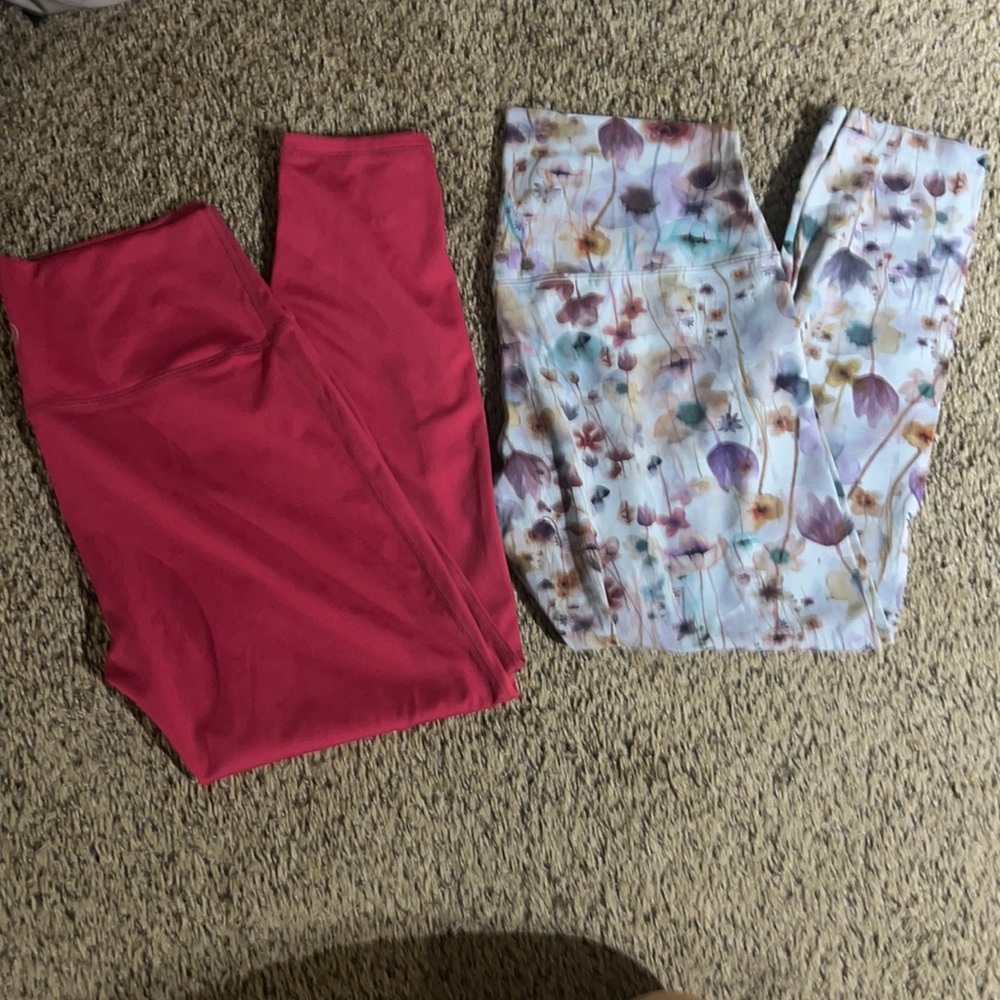Comfy stretchy cropped leggings. 2 pack for $25